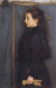 Fernand Khnopff Portrait of Jeanne de Bauer Sweden oil painting artist